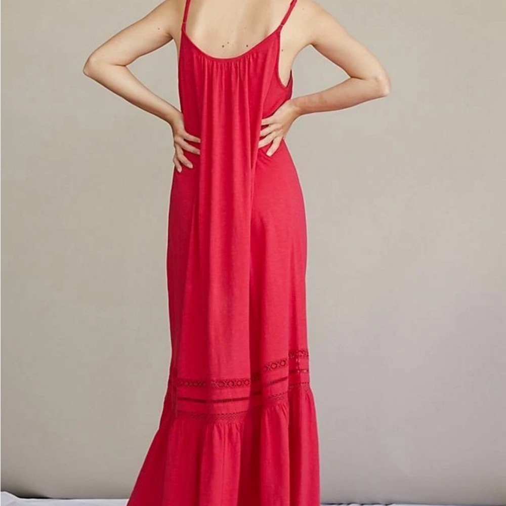 Anthropologie Tiered Maxi Dress Sundress Women’s Sm Saturday Sunday Trudie Pink - Picture 6 of 12